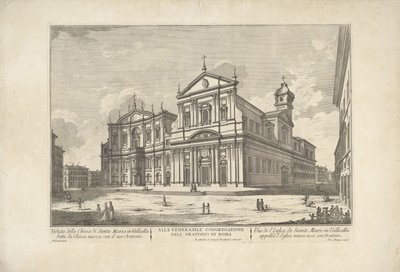 Nueva Iglesia de Roma Vista de la Iglesia de S. Maria in Vallicella llamada la nueva Iglesia con su Oratorio / Vue de l