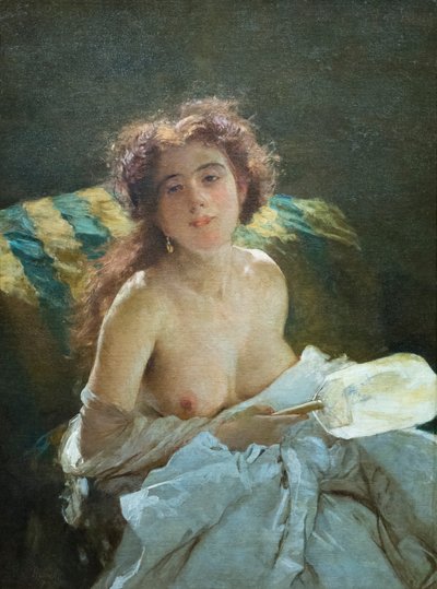 Dama con abanico de Domenico Morelli