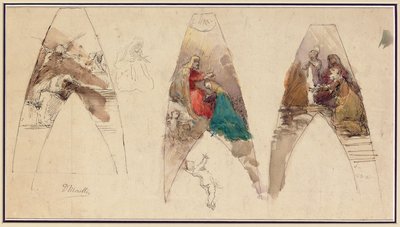 Bocetos para un retablo de Domenico Morelli