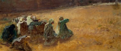 Las Marías asisten a la crucifixión de Cristo (detalle) de Domenico Morelli