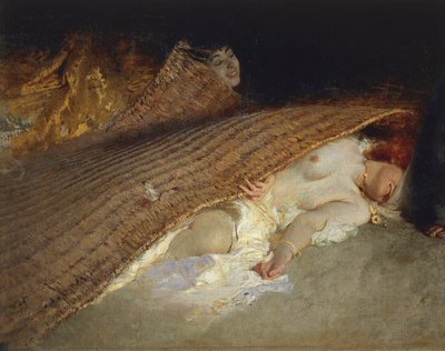 La tentación de San Antonio, detalle de Domenico Morelli