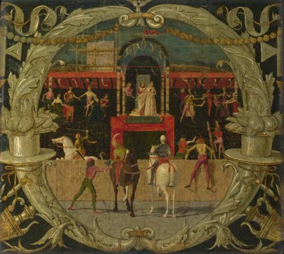 El rapto de las sabinas después de la señal, c. 1490 de Domenico Morone