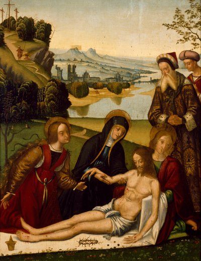 Lamentación sobre Cristo muerto, de Domenico Panetti (ca. 1460- pre-1513) de Domenico Panetti