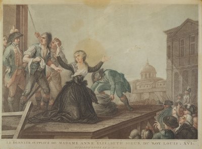 Isabel de Francia, hermana de Luis XVI, en la guillotina el 10 de mayo de 1794 de Domenico Pellegrini