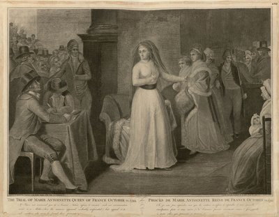 El juicio de María Antonieta, Reina de Francia, 14 de octubre de 1793 de Domenico Pellegrini