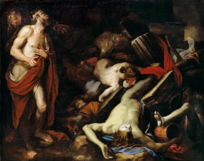 Job y sus hijos de Domenico Piola