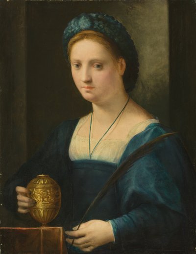 Retrato de una dama, como María Magdalena de Domenico Puligo