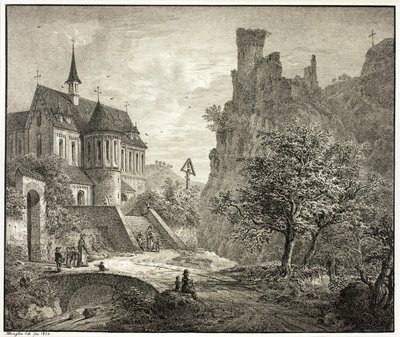 Iglesia de Kobern en el Mosela de Domenico Quaglio