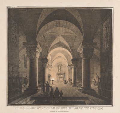 Edificios notables de la Edad Media en Alemania: Capilla de Santa Margarita en el Castillo Imperial de Nuremberg de Domenico Quaglio