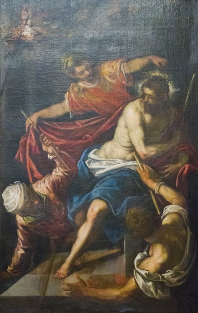 Cristo coronado de espinas, c.1590 (óleo sobre lienzo) de Domenico Robusti Tintoretto