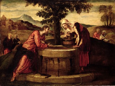 Cristo y la mujer de Samaria de Domenico Robusti Tintoretto