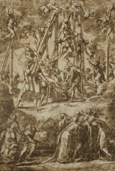 Estudio para la Deposición de Domenico Robusti Tintoretto