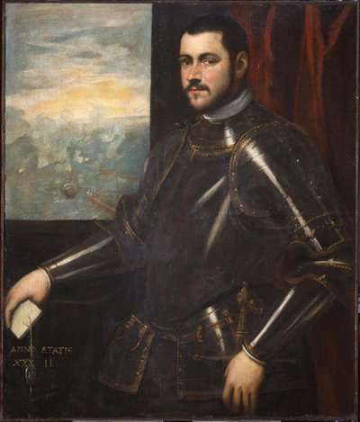 Retrato de un almirante veneciano, siglo XVI de Domenico, Tintoretto