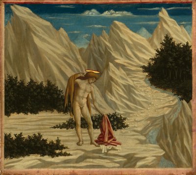San Juan en el desierto, c. 1445-1450 de Domenico Veneziano