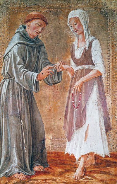 San Francisco se casa con la pobreza de Domenico Veneziano