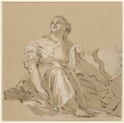 Juno sentada en las nubes de Domenico Zanetti (attributed to)