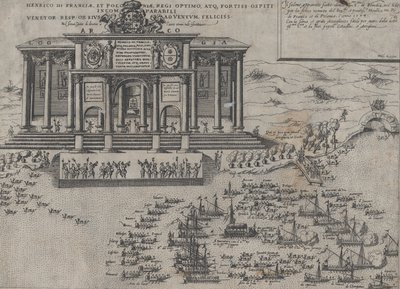 Entrada de Enrique III, Rey de Francia y Polonia, en Venecia, 1574 de Domenico Zenoi
