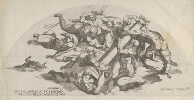 Grupo del Juicio Final, Ángeles llevando la Columna de la Flagelación de Domenico del Barbiere