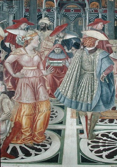 El Papa Celestino III (c.1106-98) otorga autonomía al Hospital de Siena de Domenico di Bartolo