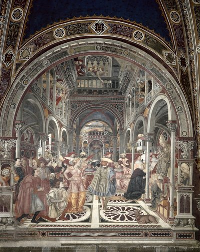 El Papa Celestino III Otorga Autonomía al Hospital de Siena de Domenico di Bartolo