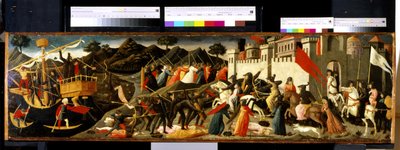 Batalla de Camila y Eneas (témpera sobre madera) de Domenico di Michelino