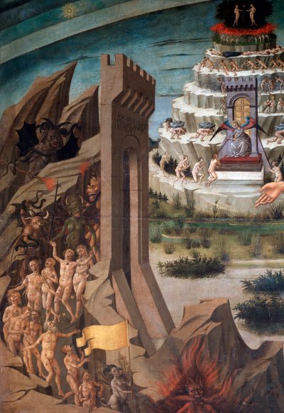 Dante Alighieri y su comedia de Domenico di Michelino