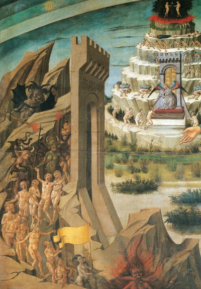 Figuras de los condenados (detalle) de Domenico di Michelino