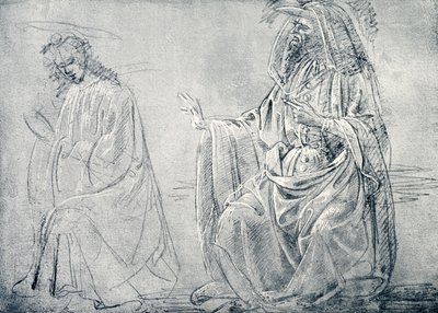 Estudio de figura de Domenico school of Ghirlandaio