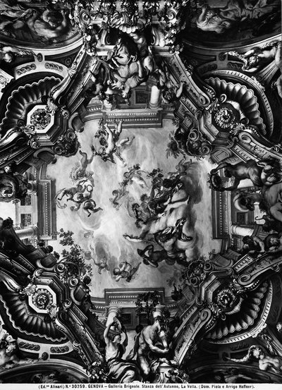 Techo en la Sala de Otoño, Galería Brignole de Domenico the Elder Piola