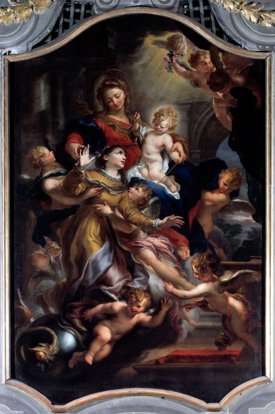Éxtasis de Santa Catalina de Génova de Domenico the Elder Piola