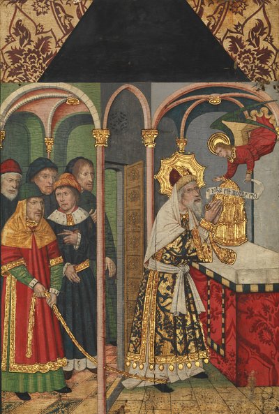 Panel con el ángel apareciendo a Zacarías, 1464-1507 de Domingo Ram