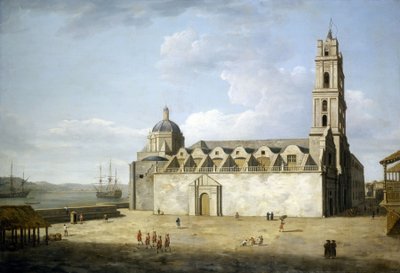 Catedral de La Habana (Cuba), agosto y septiembre de 1762. Óleo sobre lienzo, realizado poco después de la toma de la ciudad por los británicos en 1762, por Dominic Serres (1722-1793). de Dominic Serres