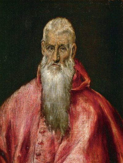 San Jerónimo como Cardenal, ca 1600-1610 de Dominico El Greco