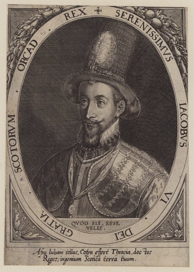 Rey Jacobo VI de Escocia (grabado) de Dominicus or Custodis Custos