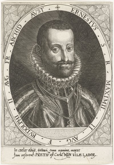 Retrato del Archiduque Ernesto de Austria 1553-1595, ca 1595-1597 de Dominicus or Custodis Custos