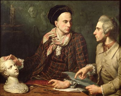 Autorretrato con Dominique Herment (1730-77) 1769 de Dominique Doncre