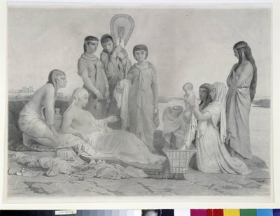 Moisés salva agua de Dominique Louis Papety