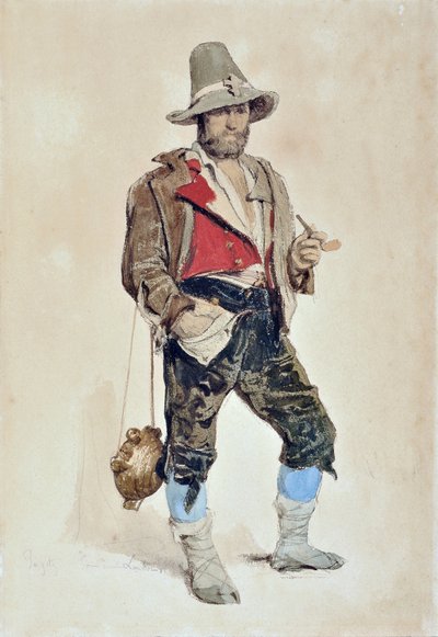 Retrato del pintor Emile Loubon (1809-1863) de Dominique Louis Papety