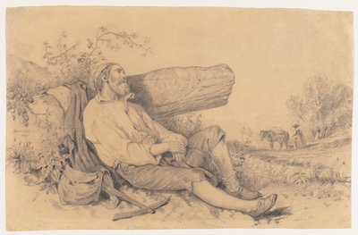 Trabajador de campo durmiendo, 1842 de Dominique Louis Papety