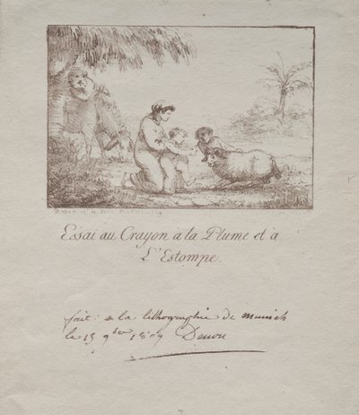 Sagrada Familia en la huida a Egipto, 1809 de Dominique Vivant Denon