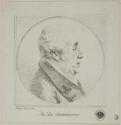 Retrato de perfil de Monsieur de Sommariva de Dominique Vivant Denon