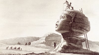 Esfinge de Giza en Egipto durante la campaña de Egipto de Dominique Vivant Denon