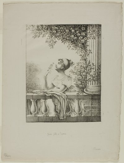 Niña con pájaro de Dominique Vivant Denon