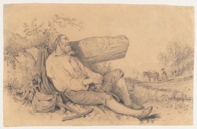 Trabajadora de campo dormida de Dominique Louis Papety