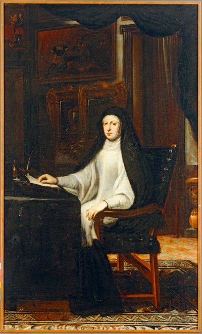Mariana de Austria, hija de Fernando III, esposa de Felipe IV, su tío ... de Don Juan Carreno de Miranda