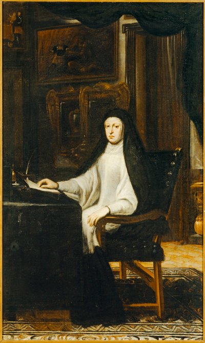 La reina María Ana de Austria, hija del emperador Fernando III ... de Don Juan Carreno de Miranda