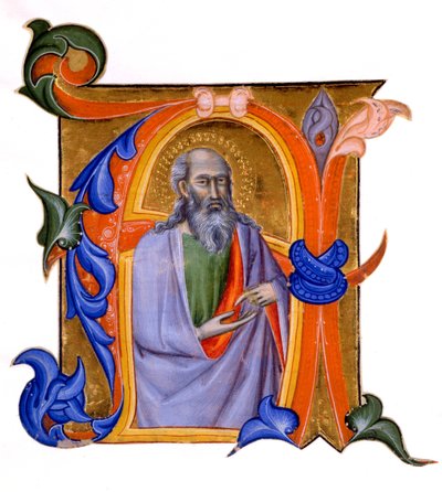Inicial iluminada A, c.1382-99 de Don Silvestro dei Gherarducci