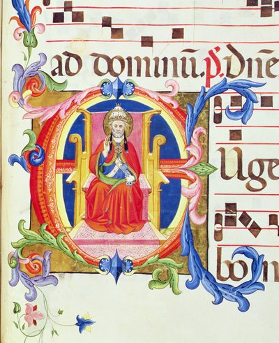 Ms 572 f.125r Inicial historiada 
