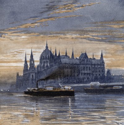 Budapest y su Casa del Parlamento de Donald (after) Maxwell