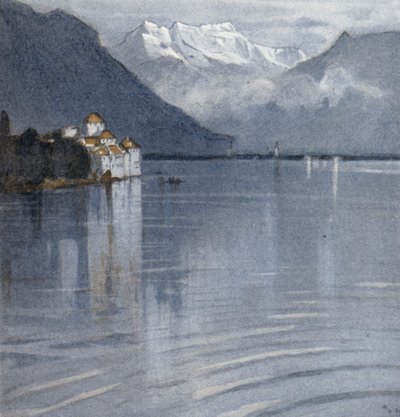 Chillon, del Poema de Byron (litografía en color) de Donald (after) Maxwell